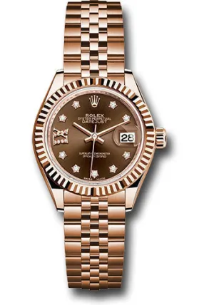   x Everose Gold Lady-Datejust 28 Watch - Fluted Bezel - Chocolate Diamond Star Dial - Jubilee Bracelet - 279175 cho9dix8dj Datejust watch for sale   x Datejust watch