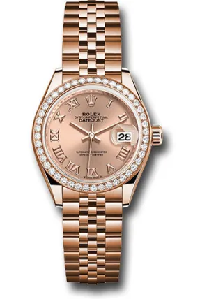   x Everose Gold Lady-Datejust Watch - Diamond Bezel - Ros Roman Dial - Jubilee Bracelet - 279135rbr rsrj Datejust watch for sale   x Datejust watch