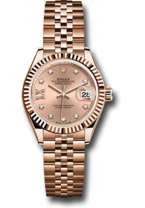   x Everose Gold Lady-Datejust Watch - Fluted Bezel - Ros Star Diamond Roman 9 Dial - Jubilee Bracelet - 279175 rs9dix8dj Datejust watch for sale   x Datejust watch