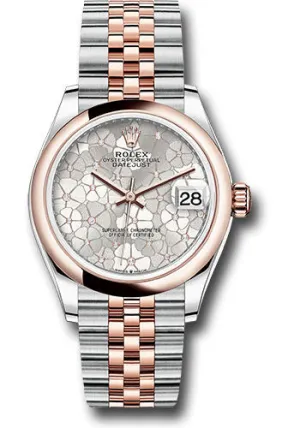   x Everose   sor Datejust 31 Watch - Domed Bezel - Silver Floral Motif Diamond Dial - Jubilee Bracelet 278241 sflomdj Datejust watch for sale   x Datejust watch