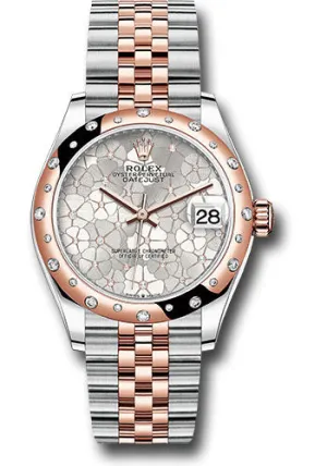   x Everose   sor Datejust 31 Watch - Domed, Diamond Bezel - Silver Floral Motif Diamond Dial - Jubilee Bracelet 278341rbr sflomdj Datejust watch for sale   x Datejust watch