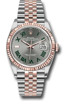   x Everose   sor Datejust 36 Watch - Fluted Bezel - Slate Roman Dial - Jubilee Bracelet - 126231 slgrj Datejust watch for sale   x Datejust watch