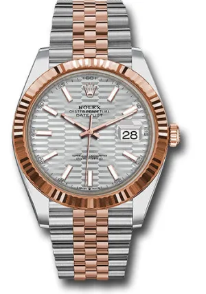   x Everose   sor Datejust 41 Watch - Fluted Bezel - Silver Fluted Motif Index Dial - Jubilee Bracelet - 126331 sflmij Datejust watch for sale   x Datejust watch