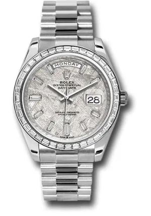   x Platinum Day-Date 40 Watch - Diamond Bezel - Meteorite Diamond Dial - President Bracelet - 228396tbr mtdp Day-Date Watches Affordable Day-Date Watch