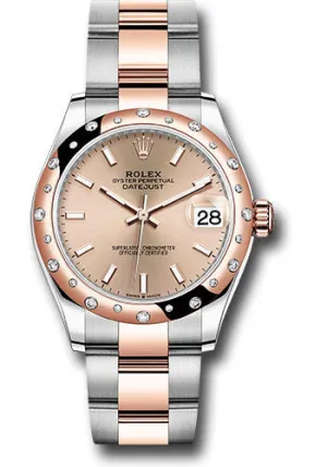   x Steel and Everose Gold Datejust 31 Watch - 24 Diamond Bezel - Ros Roman Dial - Oyster Bracelet 278341RBR roio Datejust watch for sale   x Datejust watch