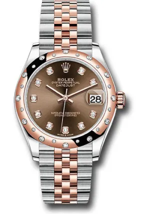   x Steel and Everose Gold Datejust 31 Watch - 24 Diamond Bezel - White Roman Dial - Jubilee Bracelet 278341RBR chodj Datejust watch for sale   x Datejust watch