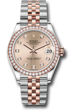   x Steel and Everose Gold Datejust 31 Watch - 46 Diamond Bezel - Ros Diamond Dial - Jubilee Bracelet 278381RBR rodj Datejust watch for sale   x Datejust watch