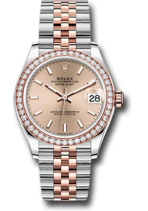   x Steel and Everose Gold Datejust 31 Watch - 46 Diamond Bezel - Ros Index Dial - Jubilee Bracelet 278381RBR roij Datejust watch for sale   x Datejust watch