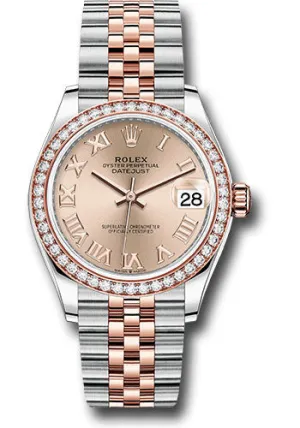   x Steel and Everose Gold Datejust 31 Watch - 46 Diamond Bezel - Ros Roman Dial - Jubilee Bracelet 278381RBR rorj Datejust watch for sale   x Datejust watch