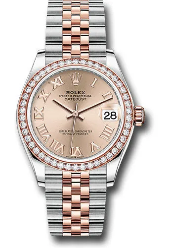   x Steel and Everose Gold Datejust 31 Watch - 46 Diamond Bezel - Ros Roman Dial - Jubilee Bracelet 278381RBR rorj Datejust watch for sale   x Datejust watch