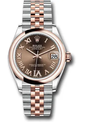   x Steel and Everose Gold Datejust 31 Watch - Domed Bezel - Dark Rhodium Diamond Roman VI Dial - Jubilee Bracelet 278241 chodr6j Datejust watch for sale   x Datejust watch