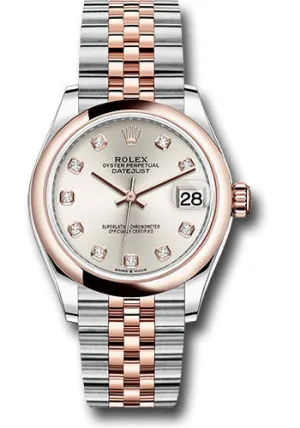   x Steel and Everose Gold Datejust 31 Watch - Domed Bezel - Ros Diamond Dial - Jubilee Bracelet 278241 sdj Datejust watch for sale   x Datejust watch
