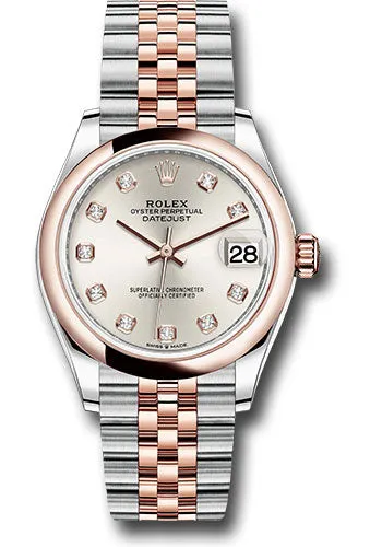   x Steel and Everose Gold Datejust 31 Watch - Domed Bezel - Ros Diamond Dial - Jubilee Bracelet 278241 sdj Datejust watch for sale   x Datejust watch