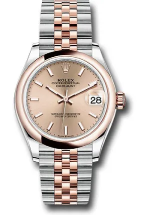   x Steel and Everose Gold Datejust 31 Watch - Domed Bezel - Ros Roman Dial - Jubilee Bracelet 278241 roij Datejust watch for sale   x Datejust watch