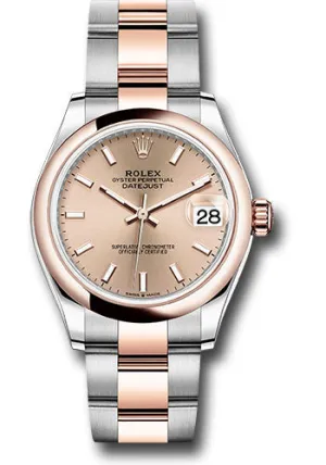   x Steel and Everose Gold Datejust 31 Watch - Domed Bezel - Ros Roman Dial - Oyster Bracelet 278241 roio Datejust watch for sale   x Datejust watch