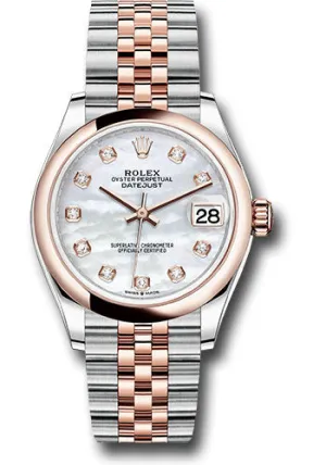   x Steel and Everose Gold Datejust 31 Watch - Domed Bezel - Silver Diamond Dial - Jubilee Bracelet 278241 mdj Datejust watch for sale   x Datejust watch