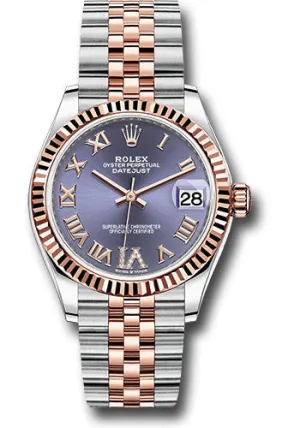   x Steel and Everose Gold Datejust 31 Watch - Fluted Bezel - Chocolate Diamond Roman VI Dial - Jubilee Bracelet 278271 aubdr6j Datejust watch for sale   x Datejust watch