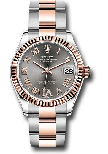   x Steel and Everose Gold Datejust 31 Watch - Fluted Bezel - Mother-Of-Pearl Diamond Dial - Oyster Bracelet 278271 dkrhdr6o Datejust watch for sale   x Datejust watch