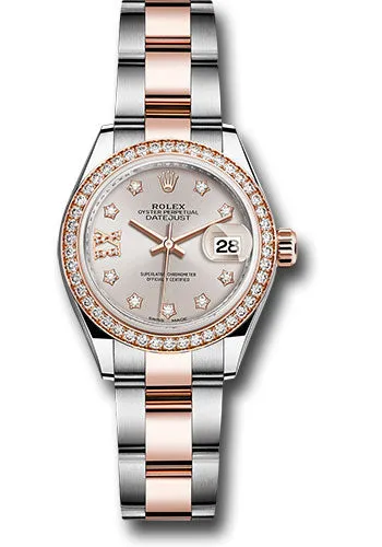   x Steel and Everose Gold   sor Lady-Datejust 28 Watch - Diamond Bezel - Sundust Diamond Star Dial - Oyster Bracelet - 279381RBR su9dix8do Datejust watch for sale   x Datejust watch