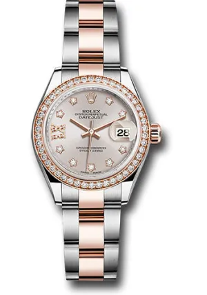   x Steel and Everose Gold   sor Lady-Datejust 28 Watch - Diamond Bezel - Sundust Diamond Star Dial - Oyster Bracelet - 279381RBR su9dix8do Datejust watch for sale   x Datejust watch