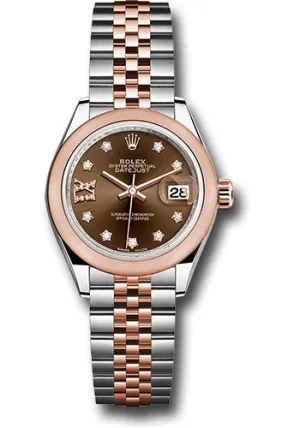   x Steel and Everose Gold   sor Lady-Datejust 28 Watch - Domed Bezel - Chocolate Diamond Star Dial - Jubilee Bracelet - 279161 cho9dix8dj Datejust watch for sale   x Datejust watch