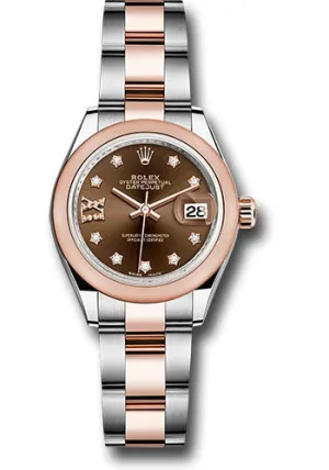   x Steel and Everose Gold   sor Lady-Datejust 28 Watch - Domed Bezel - Chocolate Diamond Star Dial - Oyster Bracelet - 279161 cho9dix8do Datejust watch for sale   x Datejust watch