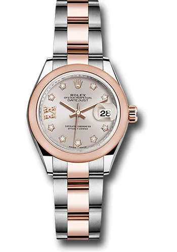   x Steel and Everose Gold   sor Lady-Datejust 28 Watch - Domed Bezel - Sundust Diamond Star Dial - Oyster Bracelet - 279161 su9dix8do Datejust watch for sale   x Datejust watch