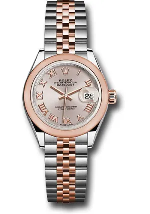   x Steel and Everose Gold   sor Lady-Datejust 28 Watch - Domed Bezel - Sundust Roman Dial - Jubilee Bracelet - 279161 surj Datejust watch for sale   x Datejust watch