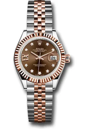   x Steel and Everose Gold   sor Lady-Datejust 28 Watch - Fluted Bezel - Chocolate Diamond Star Dial - Jubilee Bracelet - 279171 cho9dix8dj Datejust watch for sale   x Datejust watch