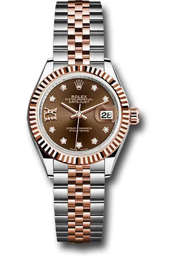   x Steel and Everose Gold   sor Lady-Datejust 28 Watch - Fluted Bezel - Chocolate Diamond Star Dial - Jubilee Bracelet - 279171 cho9dix8dj Datejust watch for sale   x Datejust watch
