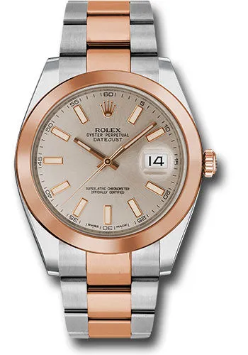   x Steel and Everose   sor Datejust 41 Watch - Smooth Bezel - Sundust Index Dial - Oyster Bracelet - 126301 suio Datejust watch for sale   x Datejust watch