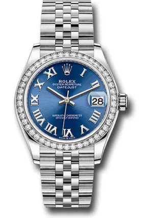   x Steel and White Gold Datejust 31 Watch - Diamond Bezel - Blue Roman Dial - Jubilee Bracelet 278384RBR blrj Datejust watch for sale   x Datejust watch