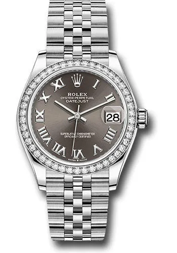   x Steel and White Gold Datejust 31 Watch - Diamond Bezel - Dark Grey Roman Dial - Jubilee Bracelet 278384RBR dkgrj Datejust watch for sale   x Datejust watch
