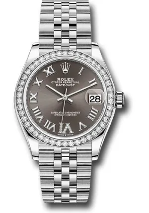   x Steel and White Gold Datejust 31 Watch - Diamond Bezel - Dark Grey Roman Diamond 6 Dial - Jubilee Bracelet 278384RBR dkgdr6j Datejust watch for sale   x Datejust watch
