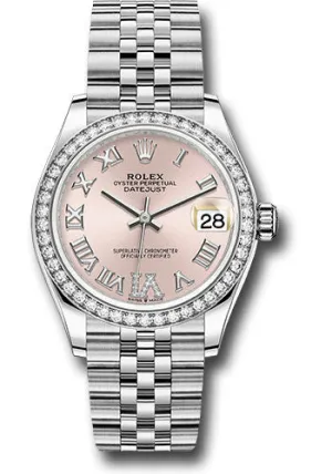   x Steel and White Gold Datejust 31 Watch - Diamond Bezel - Pink Roman Diamond 6 Dial - Jubilee Bracelet 278384RBR pdr6j Datejust watch for sale   x Datejust watch