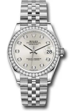   x Steel and White Gold Datejust 31 Watch - Diamond Bezel - Silver Diamond Dial - Jubilee Bracelet 278384RBR sdj Datejust watch for sale   x Datejust watch