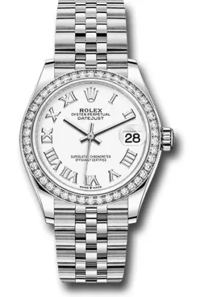   x Steel and White Gold Datejust 31 Watch - Diamond Bezel - White Roman Dial - Jubilee Bracelet 278384RBR wrj Datejust watch for sale   x Datejust watch