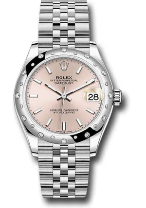   x Steel and White Gold Datejust 31 Watch - Domed 24 Diamond Bezel - Pink Index Dial - Jubilee Bracelet 278344RBR pij Datejust watch for sale   x Datejust watch