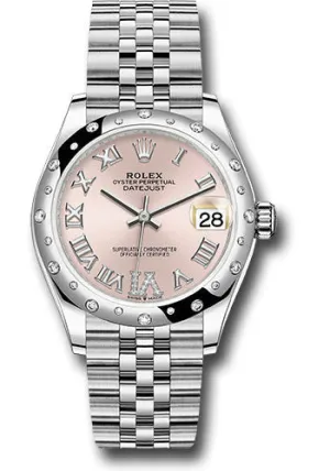   x Steel and White Gold Datejust 31 Watch - Domed 24 Diamond Bezel - Pink Roman Diamond 6 Dial - Jubilee Bracelet 278344RBR pdr6j Datejust watch for sale   x Datejust watch