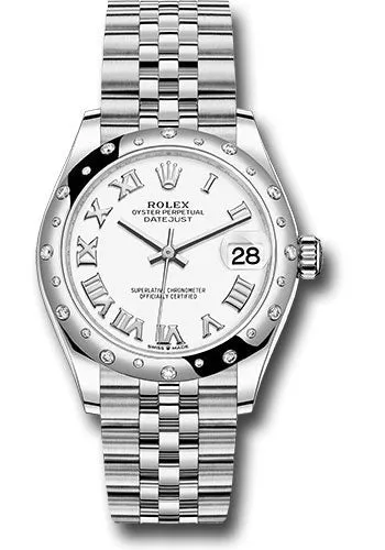   x Steel and White Gold Datejust 31 Watch - Domed 24 Diamond Bezel - White Roman Dial - Jubilee Bracelet 278344RBR wrj Datejust watch for sale   x Datejust watch