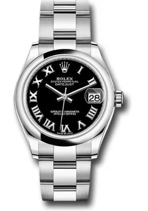   x Steel and White Gold Datejust 31 Watch - Domed Bezel - Black Roman Dial - Oyster Bracelet 278240 bkro Datejust watch for sale   x Datejust watch