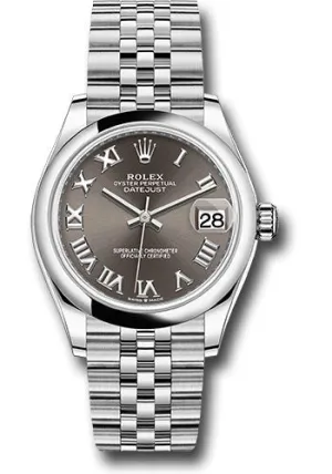   x Steel and White Gold Datejust 31 Watch - Domed Bezel - Dark Grey Roman Dial - Jubilee Bracelet 278240 dkgrj Datejust watch for sale   x Datejust watch
