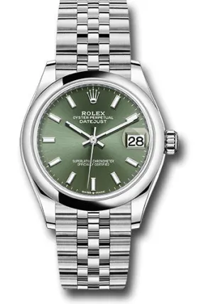   x Steel and White Gold Datejust 31 Watch - Domed Bezel - Mint Green Index Dial - Jubilee Bracelet 278240 mgij Datejust watch for sale   x Datejust watch