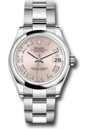   x Steel and White Gold Datejust 31 Watch - Domed Bezel - Pink Roman Dial - Oyster Bracelet 278240 pro Datejust watch for sale   x Datejust watch