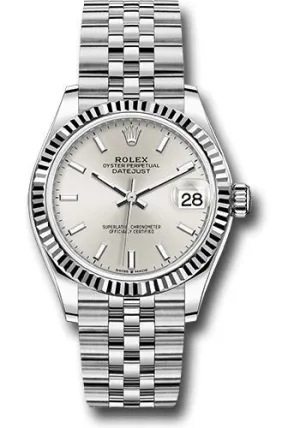   x Steel and White Gold Datejust 31 Watch - Fluted Bezel - Silver Index Dial - Jubilee Bracelet 278274 sij Datejust watch for sale   x Datejust watch