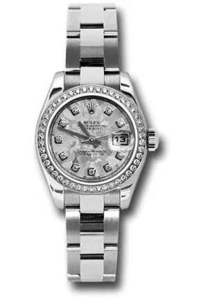   x Steel and White Gold Lady Datejust 26 Watch - 46 Diamond Bezel - White Gold Crystal Diamond Dial - Oyster Bracelet - 179384 gcdo Datejust watch for sale   x Datejust watch