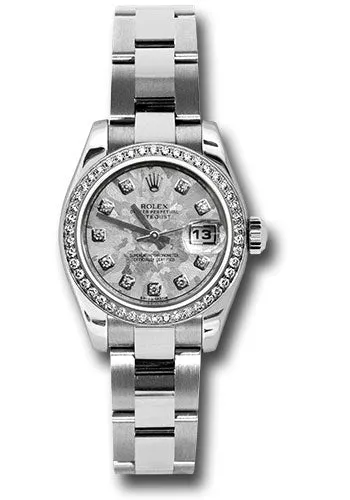   x Steel and White Gold Lady Datejust 26 Watch - 46 Diamond Bezel - White Gold Crystal Diamond Dial - Oyster Bracelet - 179384 gcdo Datejust watch for sale   x Datejust watch