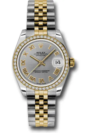   x Steel and Yellow Gold Datejust 31 Watch - 46 Diamond Bezel - Grey Roman Dial - Jubilee Bracelet 178383 grj Datejust watch for sale   x Datejust watch