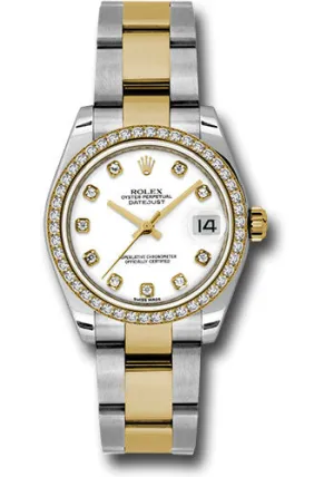   x Steel and Yellow Gold Datejust 31 Watch - 46 Diamond Bezel - White Diamond Dial - Oyster Bracelet 178383 wdo Datejust watch for sale   x Datejust watch