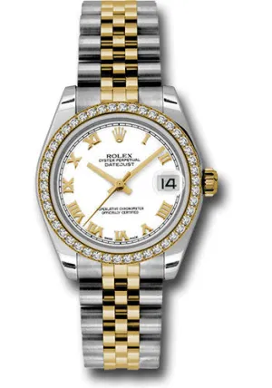   x Steel and Yellow Gold Datejust 31 Watch - 46 Diamond Bezel - White Roman Dial - Jubilee Bracelet 178383 wrj Datejust watch for sale   x Datejust watch